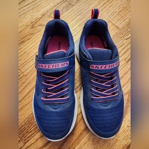Skechers Kids' Navy and Pink Sneakers. Size 2